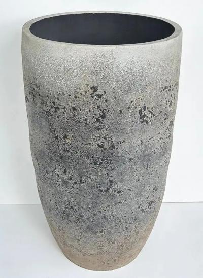 Gray Balinese Terracotta Antique Planters Two Available