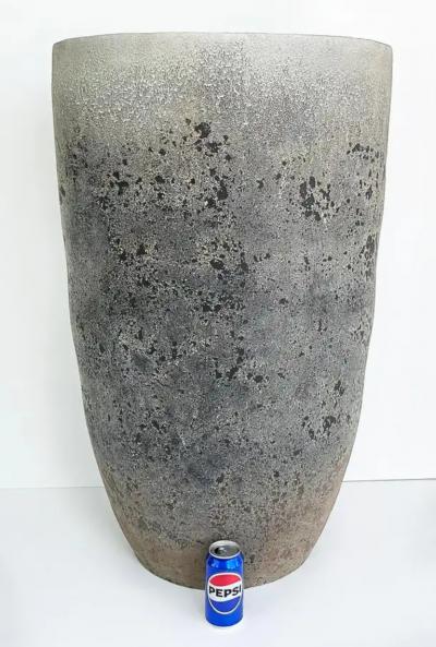 Gray Balinese Terracotta Antique Planters Two Available
