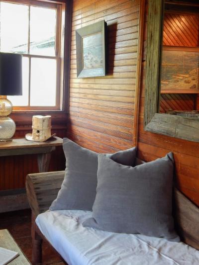 Gray Homespun Pillow