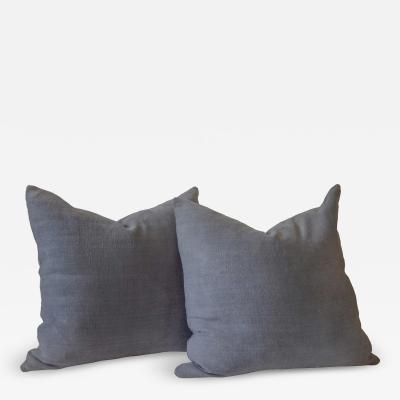 Gray Homespun Pillow