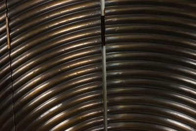 Gray Metal Circle Design 4 Fold Screen