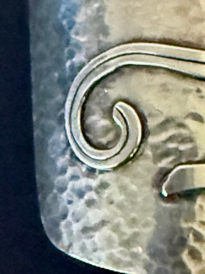 Graziella Laffi Bespoken Sculptural Sterling Silver Bracelet by Graziella Laffi