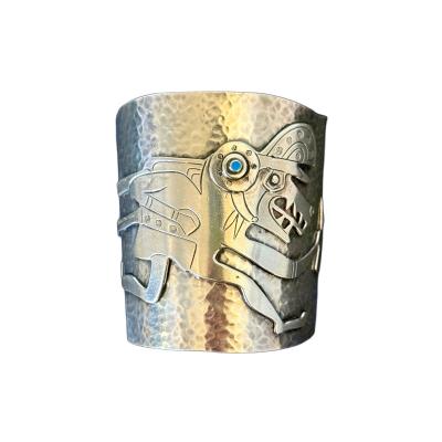 Graziella Laffi Bespoken Sculptural Sterling Silver Bracelet by Graziella Laffi