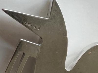 Graziella Laffi Modern Bird Motif Sterling Silver Necklace and Earrings Set Graziella Laffi