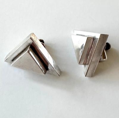 Graziella Laffi Modern Bird Motif Sterling Silver Necklace and Earrings Set Graziella Laffi