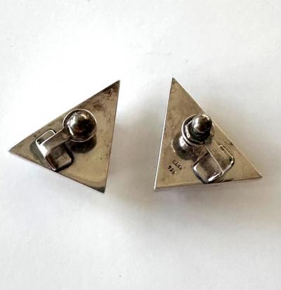 Graziella Laffi Modern Bird Motif Sterling Silver Necklace and Earrings Set Graziella Laffi