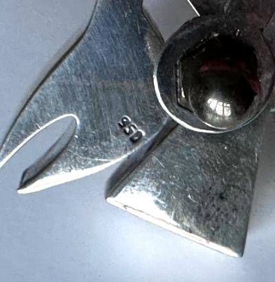 Graziella Laffi Modern Bird Motif Sterling Silver Necklace and Earrings Set Graziella Laffi