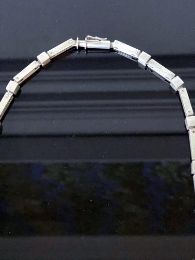 Graziella Laffi Modern Sculptural Sterling Silver Necklace Graziella Laffi