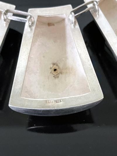 Graziella Laffi Modern Sculptural Sterling Silver Necklace Graziella Laffi