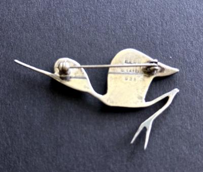 Graziella Laffi Sculptural Sterling Silver Brooch by Graziella Laffi