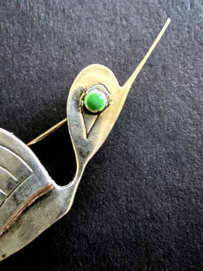 Graziella Laffi Sculptural Sterling Silver Brooch by Graziella Laffi