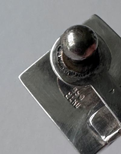 Graziella Laffi Sculptural Sterling Silver Choker Necklace and Earrings Set by Graziella Laffi