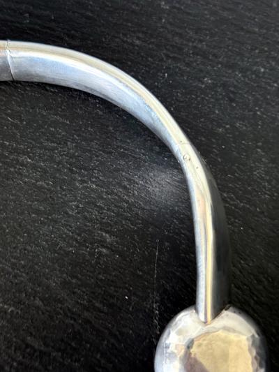 Graziella Laffi Sculptural Sterling Silver Choker Necklace by Graziella Laffi