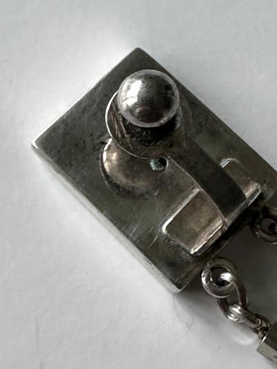 Graziella Laffi Sculptural Sterling Silver Necklace and Earrings Suite by Graziella Laffi