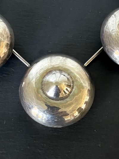 Graziella Laffi Vintage Sculptural Silver Necklace by Graziella Laffi