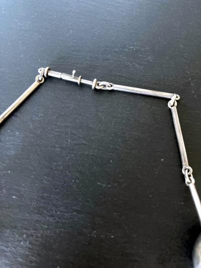 Graziella Laffi Vintage Sculptural Silver Necklace by Graziella Laffi