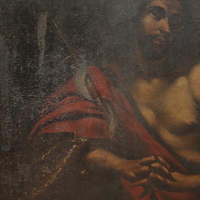 Great 17th century Italian painting Saint John the Baptist