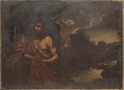 Great 17th century Italian painting Saint John the Baptist