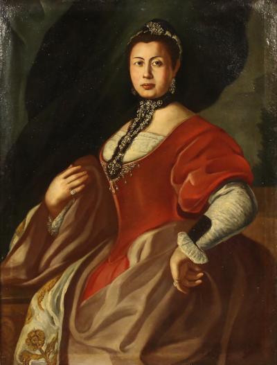 Great 18th century Italian painting Portrait of a Lady