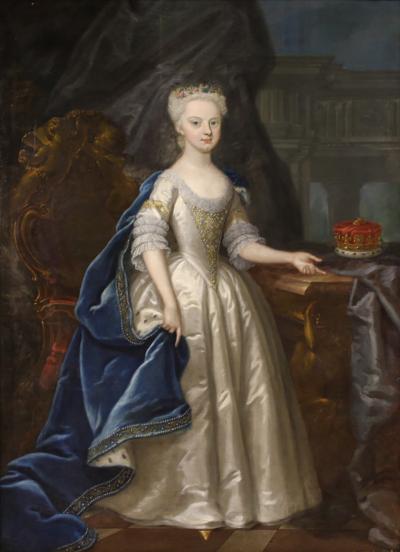 Great 18th century painting portrait of a young princess