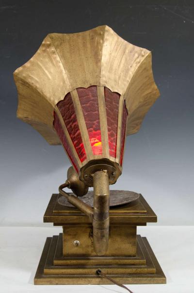 Great 1940s Hand Formed Victrola Lamp