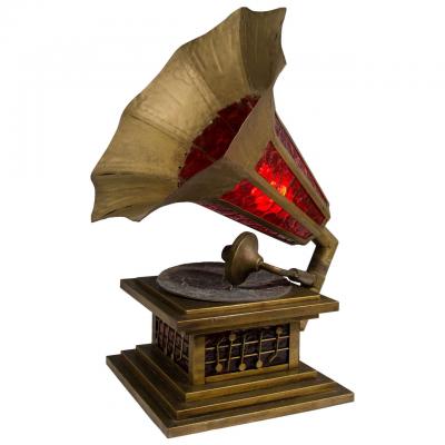 Great 1940s Hand Formed Victrola Lamp