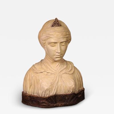 Great 20th century terracotta sculpture Beatrice Portinari