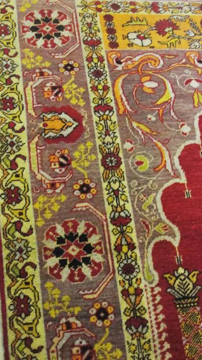 Great Antique Anatolian Oushak Prayer Rug