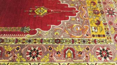 Great Antique Anatolian Oushak Prayer Rug