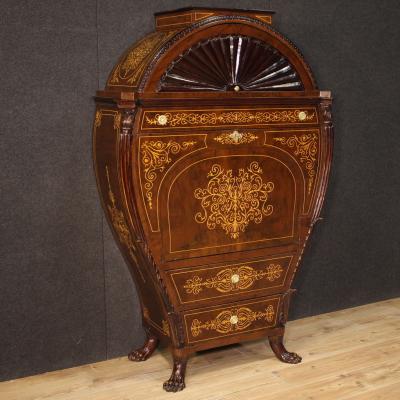 Great Austrian Biedermeier style inlaid secretaire