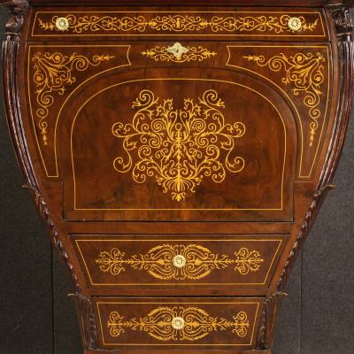 Great Austrian Biedermeier style inlaid secretaire