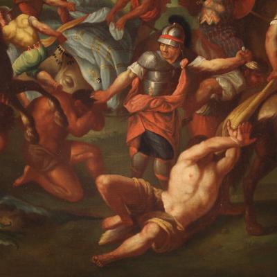 Great battle painting of the 18th century Alexander the Great and Porus