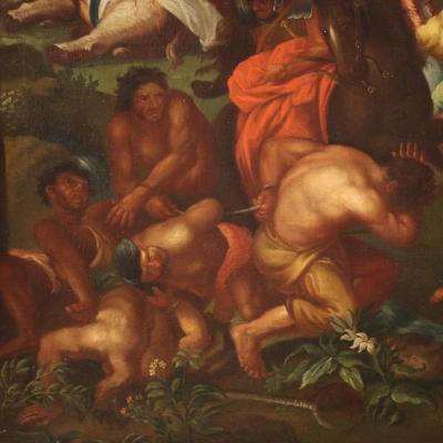 Great battle painting of the 18th century Alexander the Great and Porus