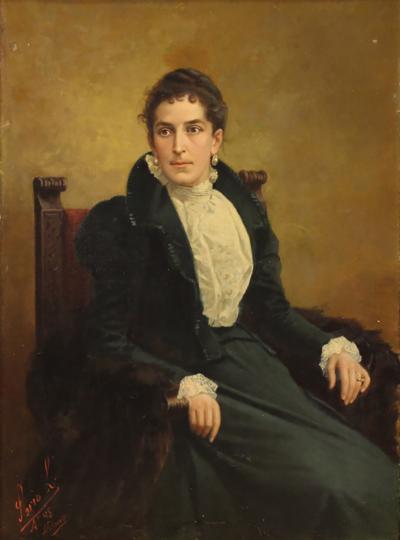 Great portrait signed Luigi Sorio and dated 1898