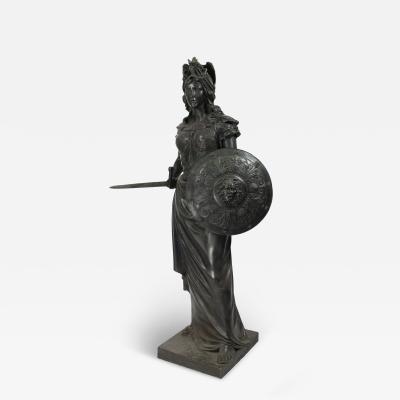 Grecian Bronze Military Woman Figure
