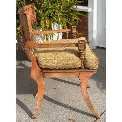 Greco Roman Egyptian Style Klismos Chair Cleopatra Movie Set