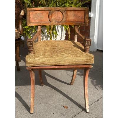 Greco Roman Egyptian Style Klismos Chair Cleopatra Movie Set