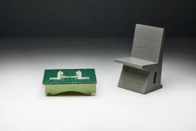 Green Art Populaire Side Table France 19th Century