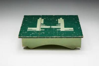 Green Art Populaire Side Table France 19th Century