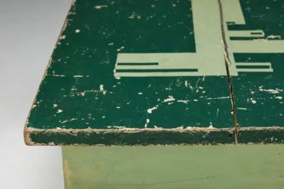 Green Art Populaire Side Table France 19th Century