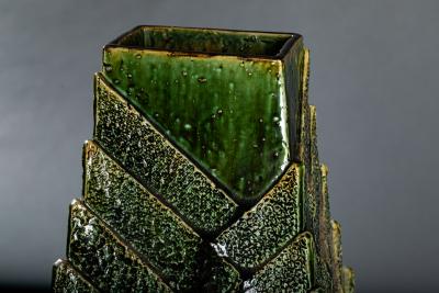 Green Ceramic Oribe Vase