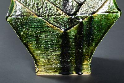 Green Ceramic Oribe Vase