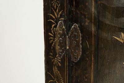 Green Chinoiserie George III Hanging Corner Cupboard
