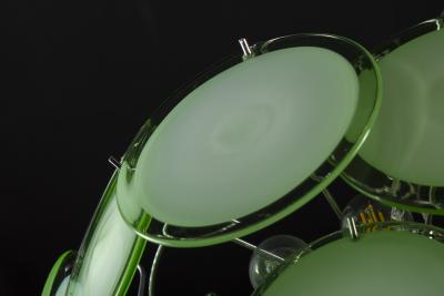 Green Disc Murano Chandelier 1970s