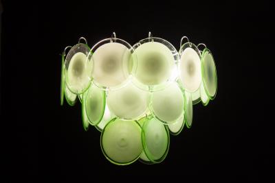 Green Disc Murano Chandelier 1970s