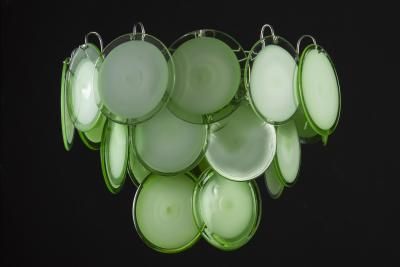 Green Disc Murano Chandelier 1970s