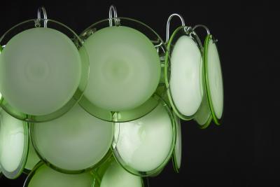 Green Disc Murano Chandelier 1970s