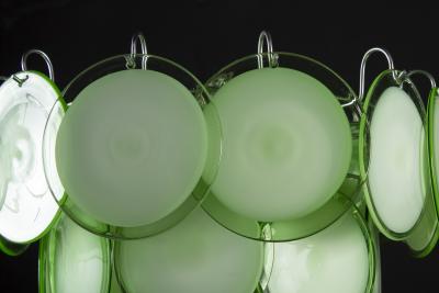 Green Disc Murano Chandelier 1970s