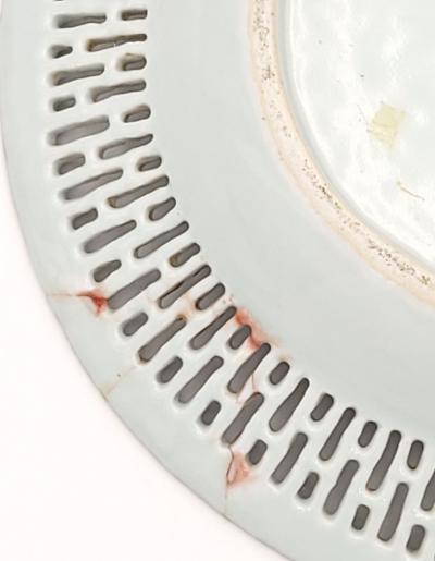 Green Fitzhugh Reticulated Plate China circa 1800