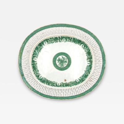 Green Fitzhugh Reticulated Plate China circa 1800
